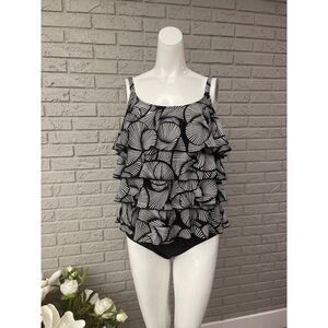 Ceeb Layered One Piece Swimsuit Size 18